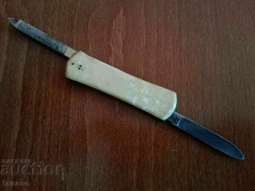 Livrarea Briceag pliabil de colecție mic, sidef (8.3)