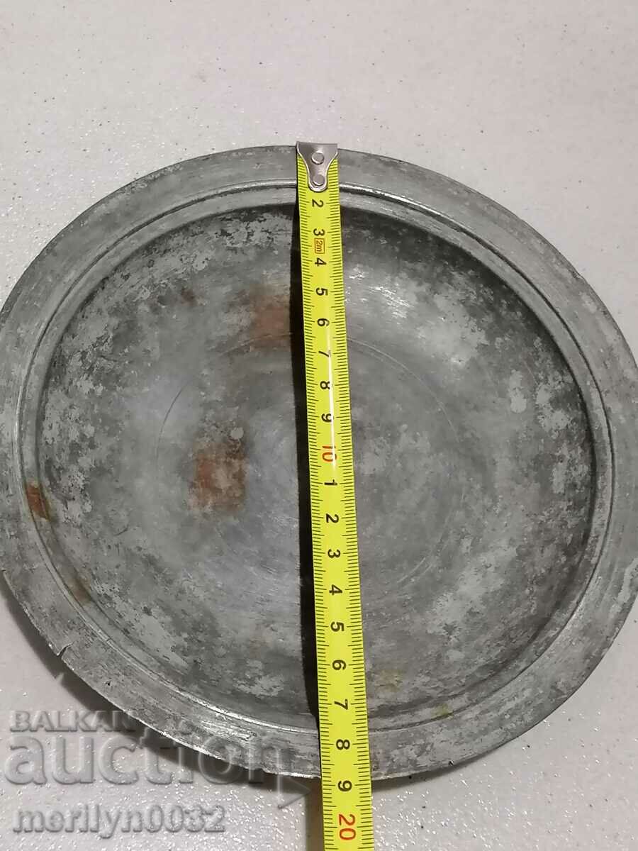 Old Ottoman sahan, copper, panica, plate, tas - 5