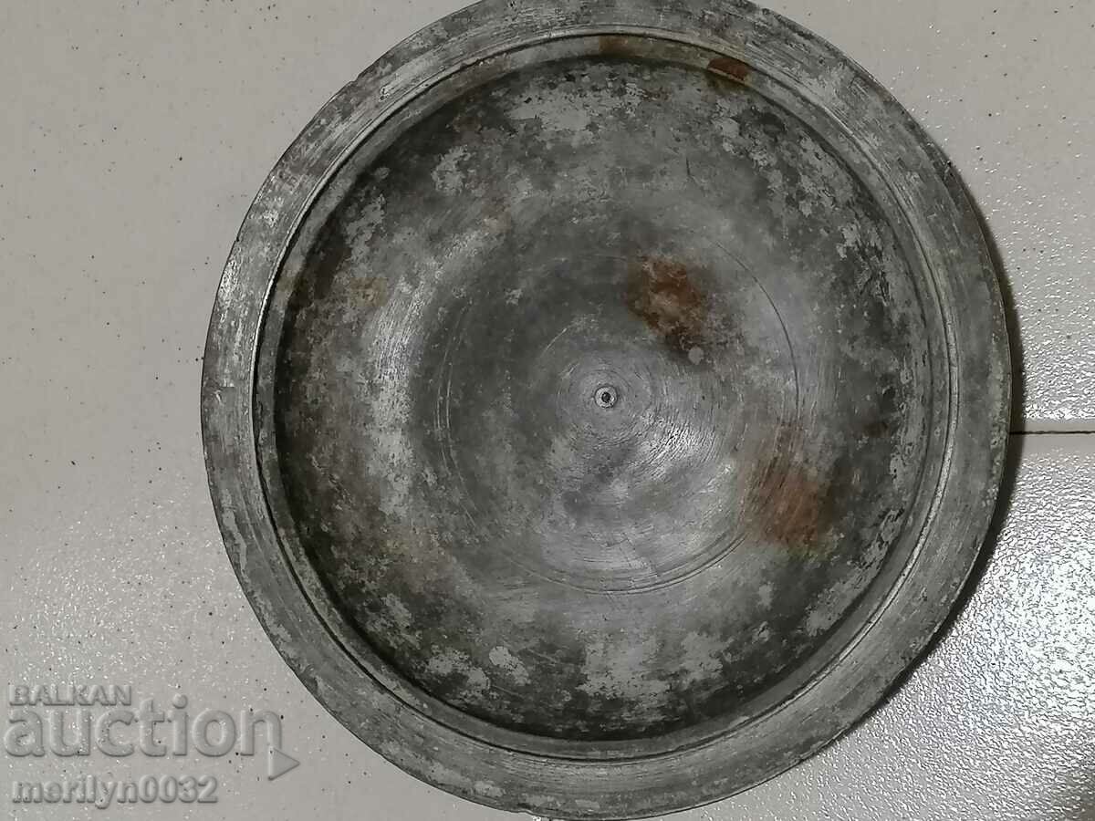 Old Ottoman sahan, copper, panica, plate, tas - 7
