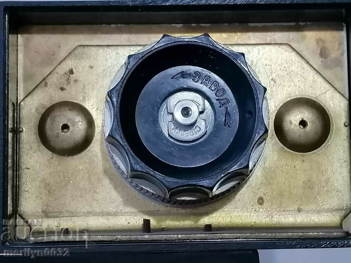 Social alarm clock desk clock USSR 1950s feather handle - 6 Social alarm clock desk clock USSR 1950s feather handle - 6