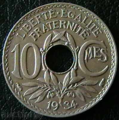 10 сантима 1934, Франция