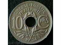 10 centime 1934, Franța