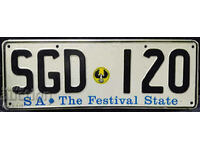 Australian Registration Number Plate South Aus. AUS