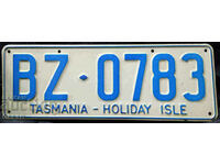Australian registration number Plate Tasmania AUS