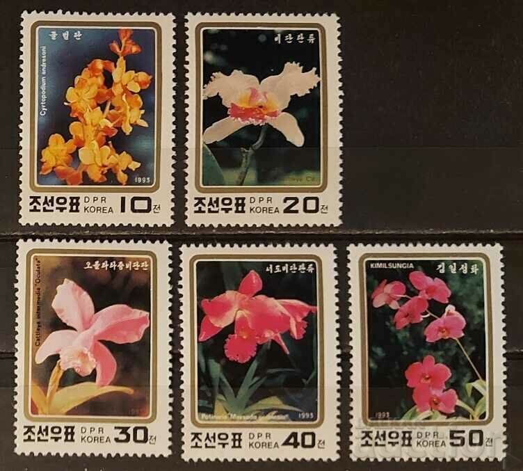 Βόρεια Κορέα 1993 Πανίδα/Λουλούδια/Ορχιδείς MNH
