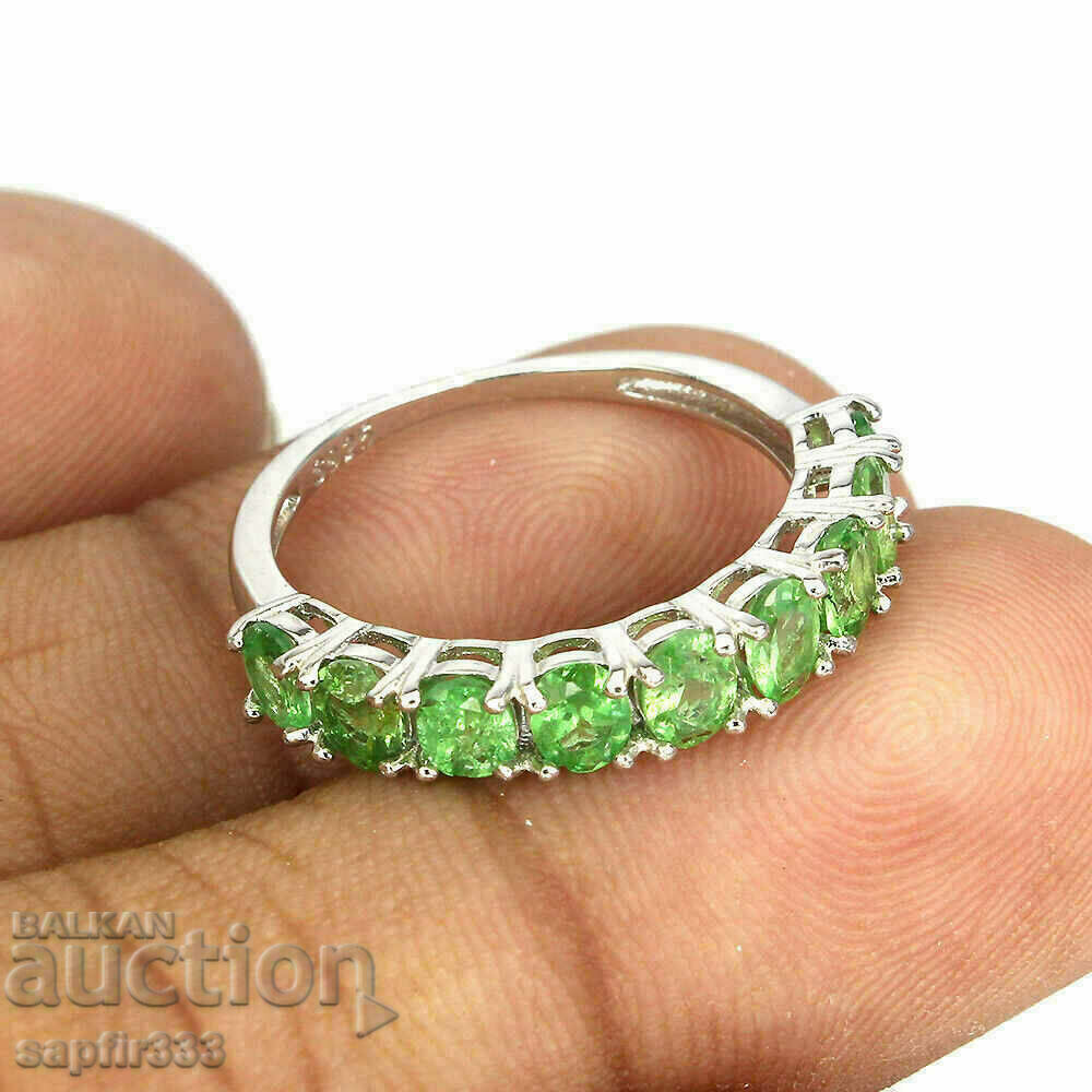 LUXURY RING WITH RARE NATURAL TSAVORITE GARNETS with price 392.00 BGN | € 200.43 LUXURY RING WITH RARE NATURAL TSAVORITE GARNETS with price 392.00 BGN | € 200.43