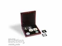 луксозна дървена кутия Volterra за 9  монети в капсули QUADR