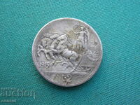 Italy 2 Lire 1915 Rare