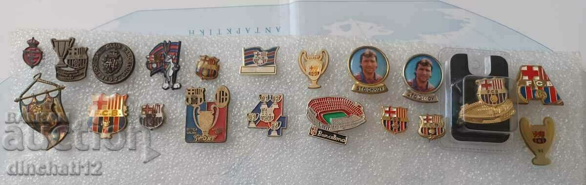 Badge collection. Barcelona Stoichkov Spain Football