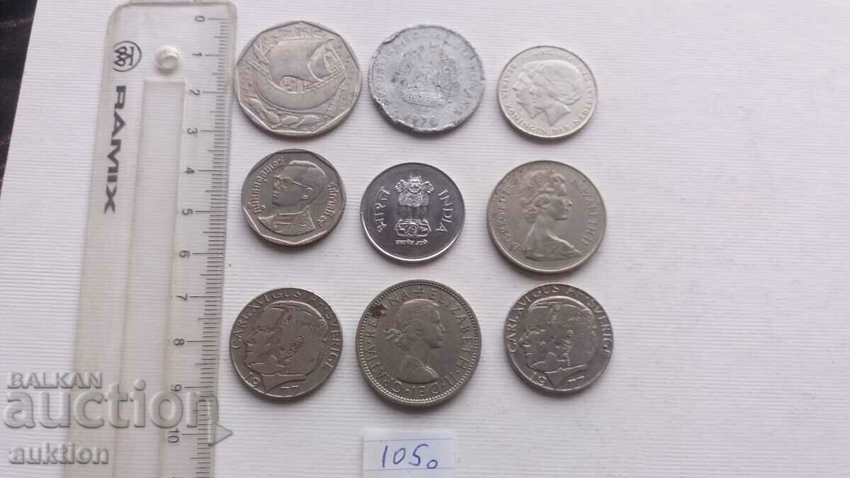 A COLLECTION OF 9 DIFFERENT COINS FROM AROUND THE WORLD - 5