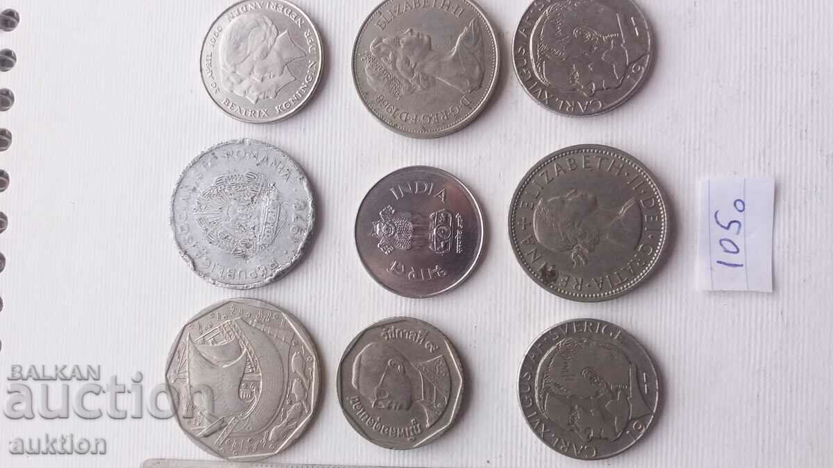 A COLLECTION OF 9 DIFFERENT COINS FROM AROUND THE WORLD - 6