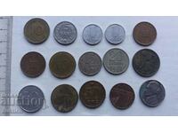 A COLLECTION OF 15 DIFFERENT COINS FROM AROUND THE WORLD