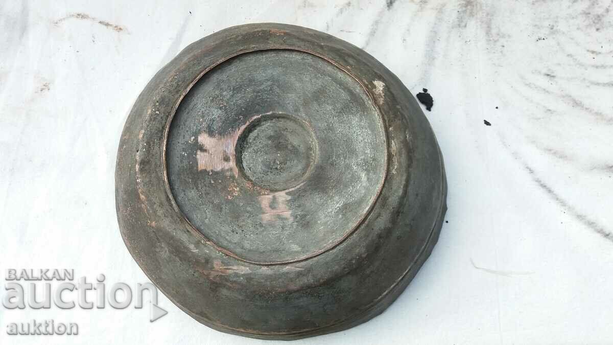 WROUGHT COPPER BOWL, TRAY, PAN, BIANNA REVIVAL BOWL - 7 WROUGHT COPPER BOWL, TRAY, PAN, BIANNA REVIVAL BOWL - 7