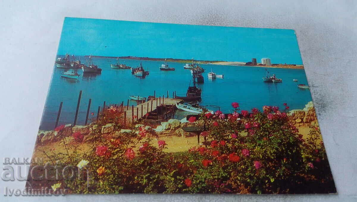 Пощенска картичка Несебър Рибарският кей 1980