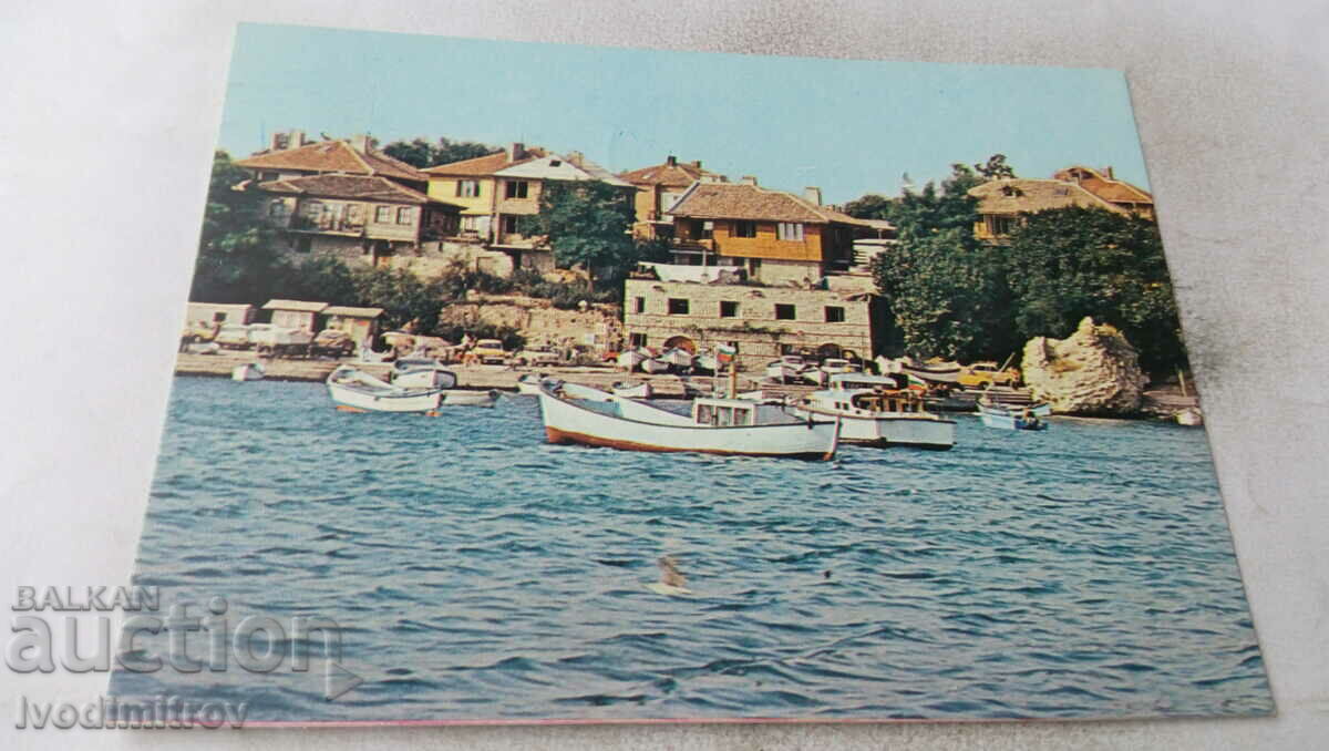 Carte poștală Cheiul pescarilor din Nessebar 1981
