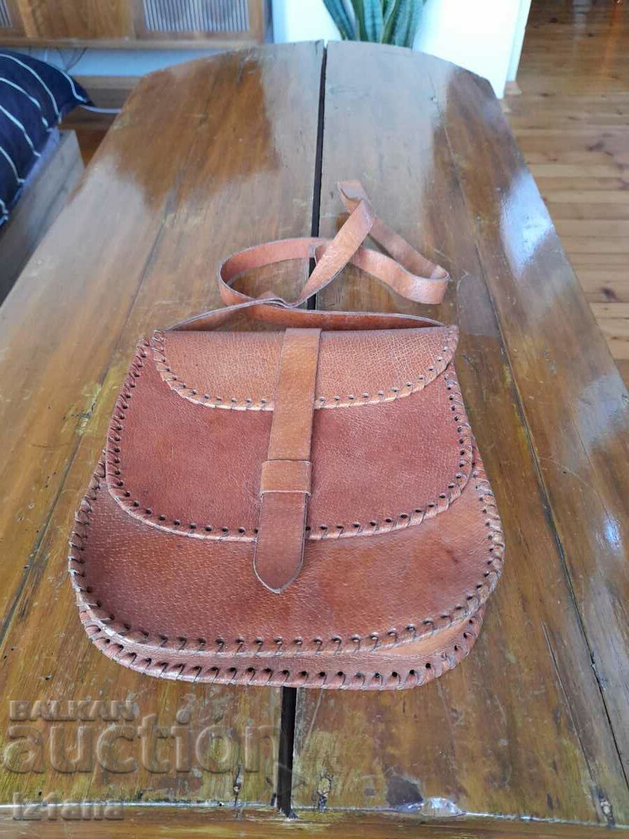 Old lady's leather bag