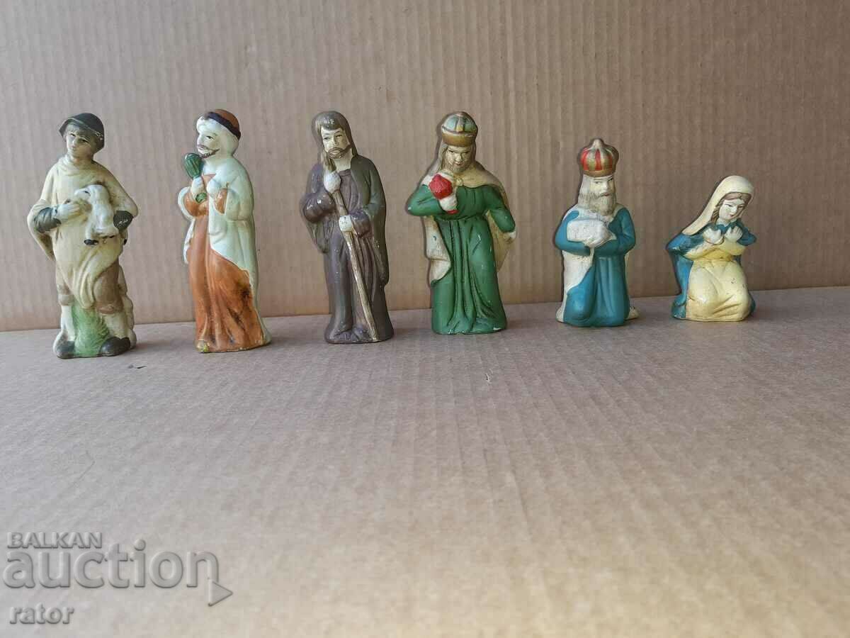 Old porcelain CHRISTMAS figures, statuettes - 6 pieces