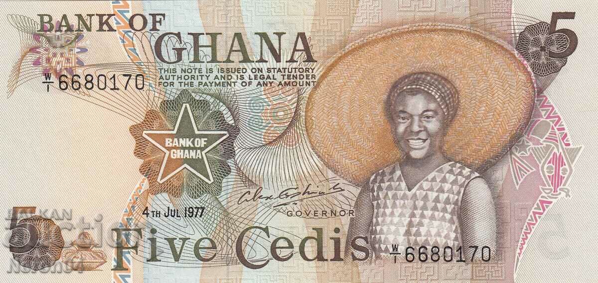 5 cedis 1977, Ghana