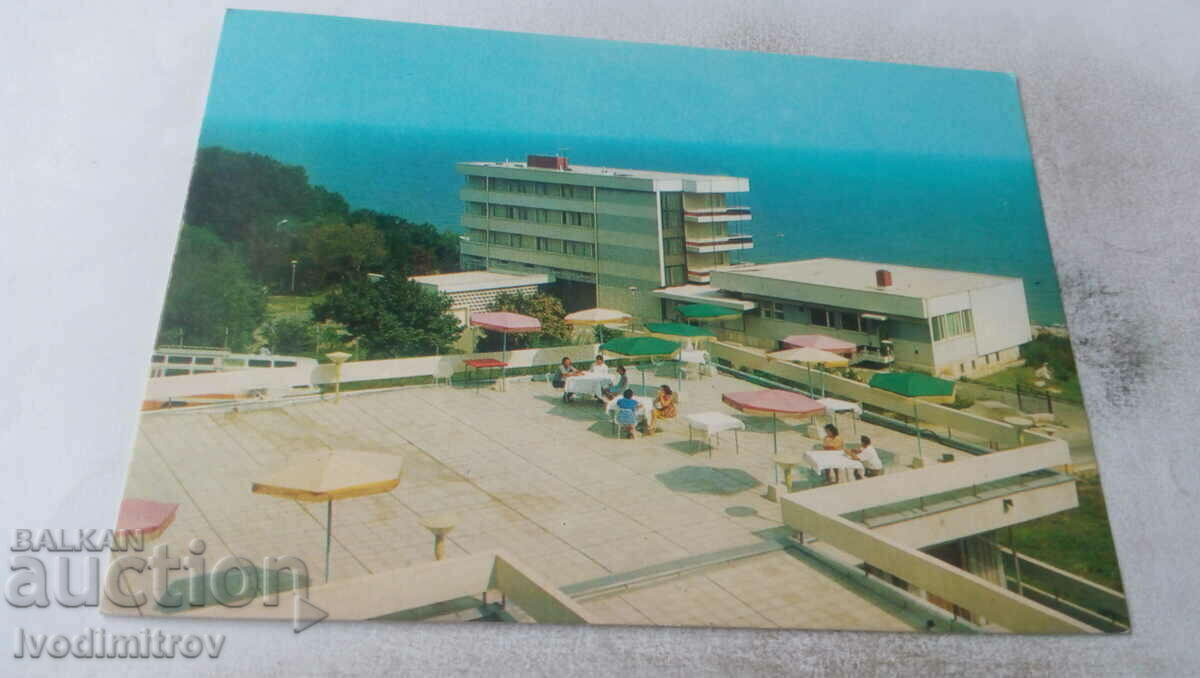 Пощенска картичка Варна Почивен дом на БЗНС 1977