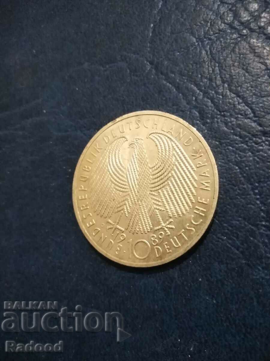Germany 10 marks 1989 silver with price 99.00 BGN | € 50.62