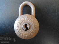 Old padlock, markings, Made in Germany