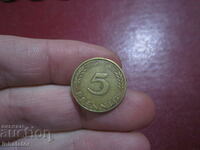 1950 anul 5 pfennig litera G