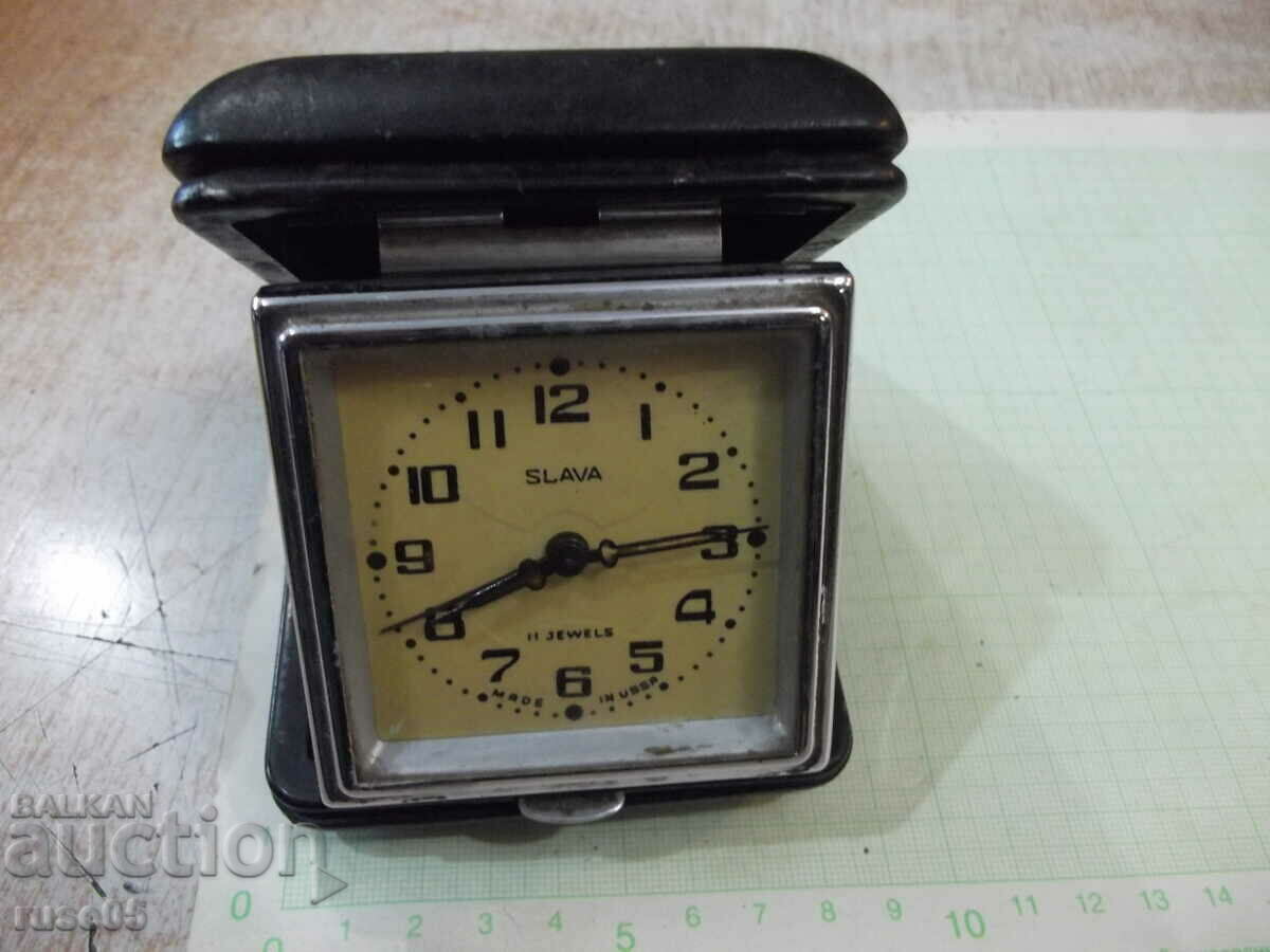 Auction Clock "SLAVA" alarm clock desktop tourist Soviet Auction Clock "SLAVA" alarm clock desktop tourist Soviet