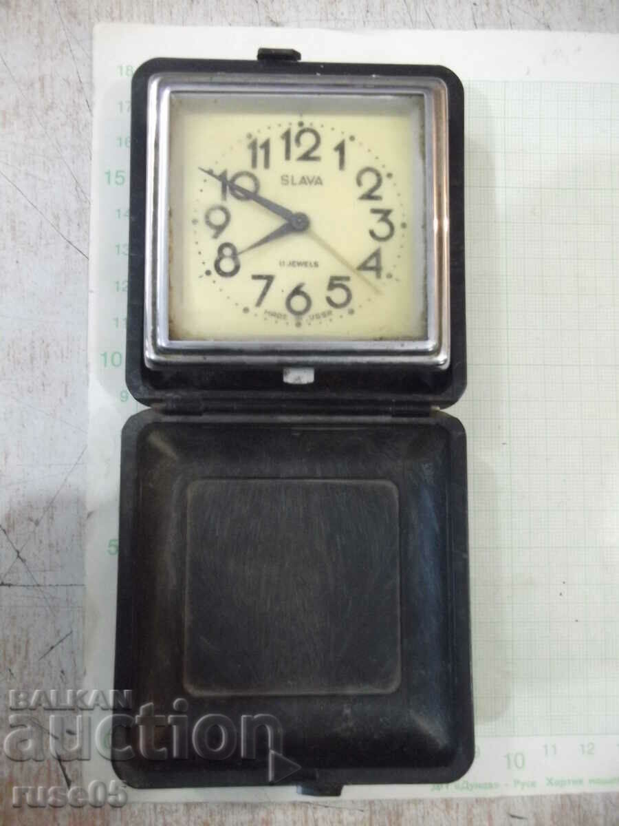 Clock "SLAVA" tabletop tourist Soviet alarm clock - 1 - 5 Clock "SLAVA" tabletop tourist Soviet alarm clock - 1 - 5