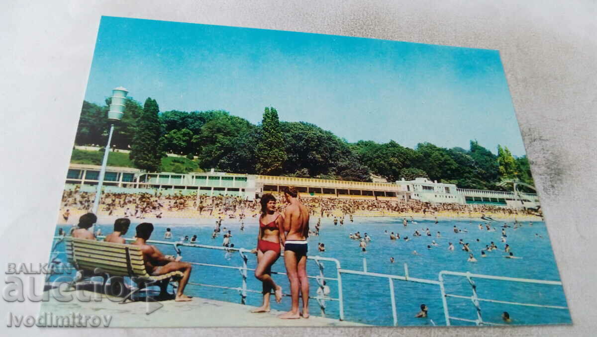 Пощенска картичка Варна Централният плаж