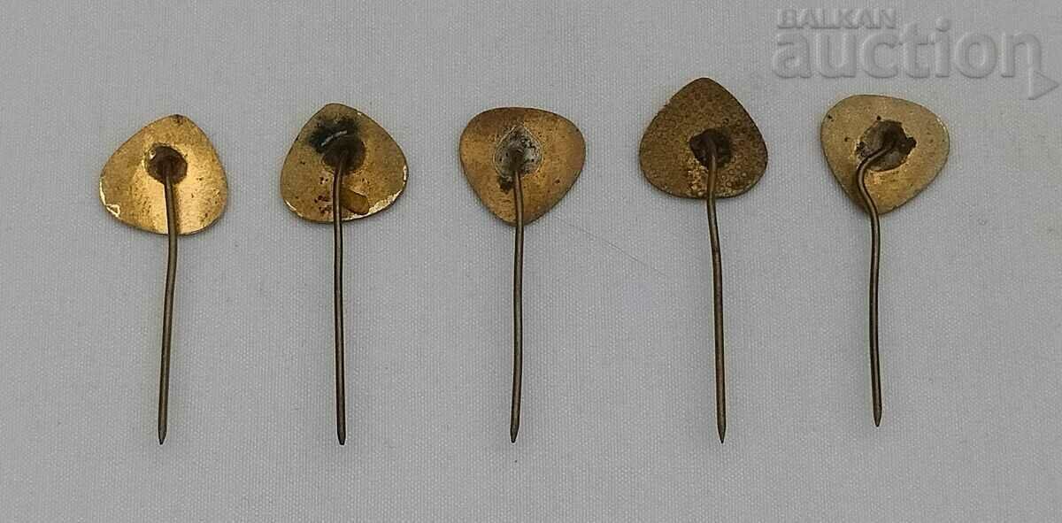 КРЪВОДАРИТЕЛ НР БЪЛГАРИЯ ЗНАЧКА ЛОТ 5 броя емайл с цена 6.00 лв. | € 3.07