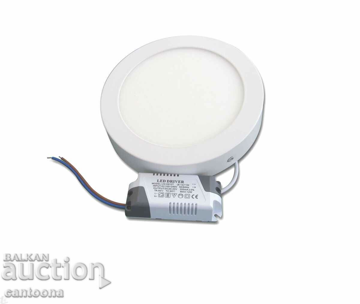 LED Panel for external installation 12W φ170mm, 6000K, IP20 with price 11.98 BGN | € 6.13 LED Panel for external installation 12W φ170mm, 6000K, IP20 with price 11.98 BGN | € 6.13