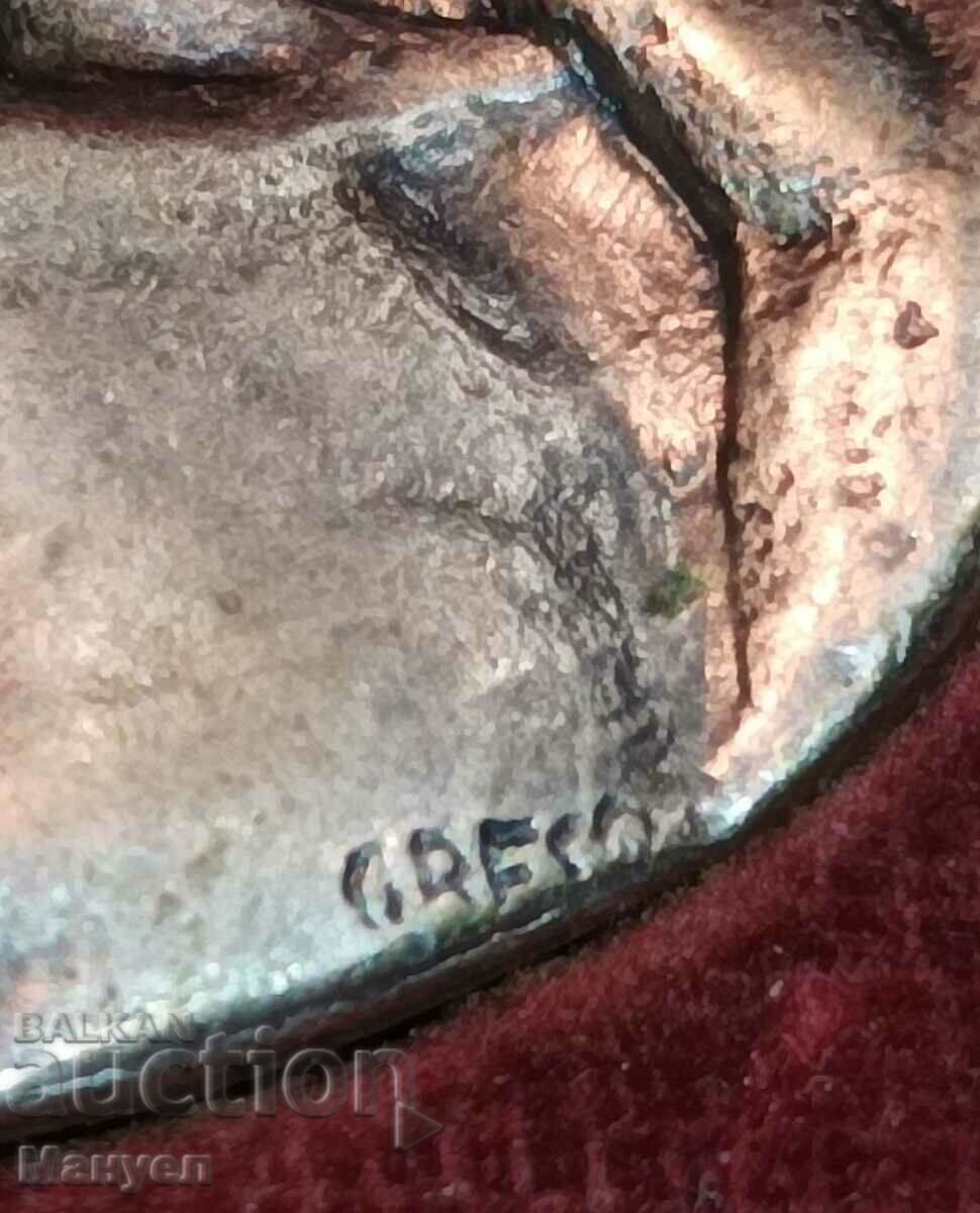 Auction  Italian Olympic Committee boxed plaque.