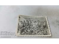 Снимка Несебър Мъже жени и деца на пристана 1950