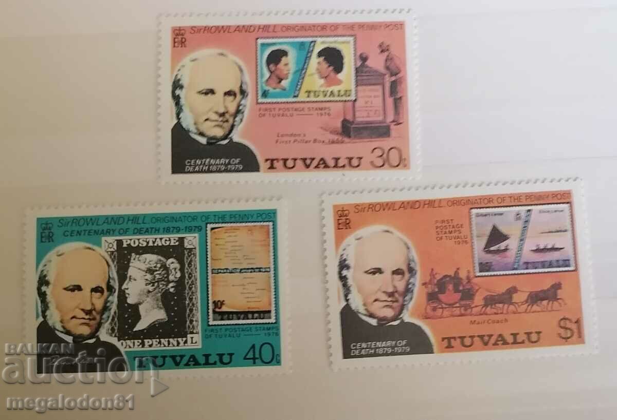 Tuvalu - Sir Rowland Hill, creatorul timbrului poștal