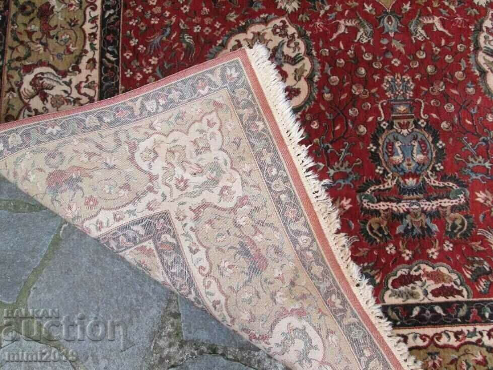 Стар ръчно тъкан камилска вълна персийски Килим 340х260 см. - 5