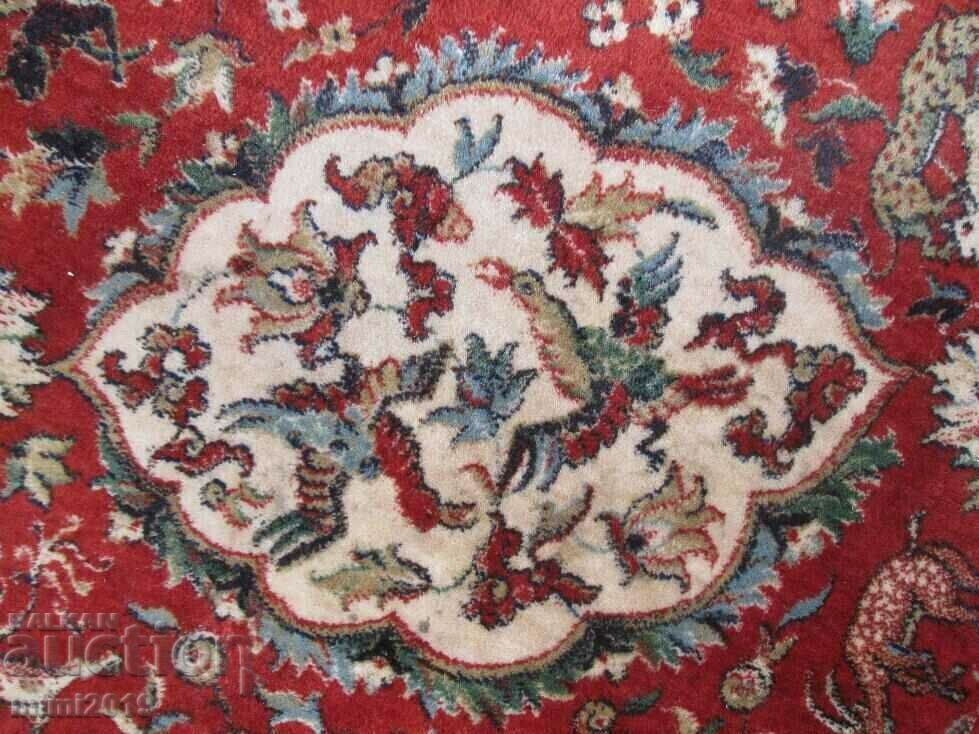 Стар ръчно тъкан камилска вълна персийски Килим 340х260 см. - 7