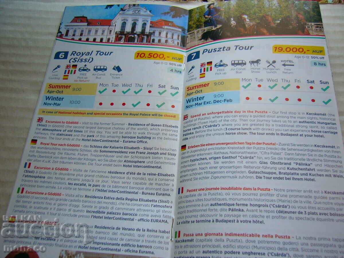 Delivery of Old brochure - Visit Budapest