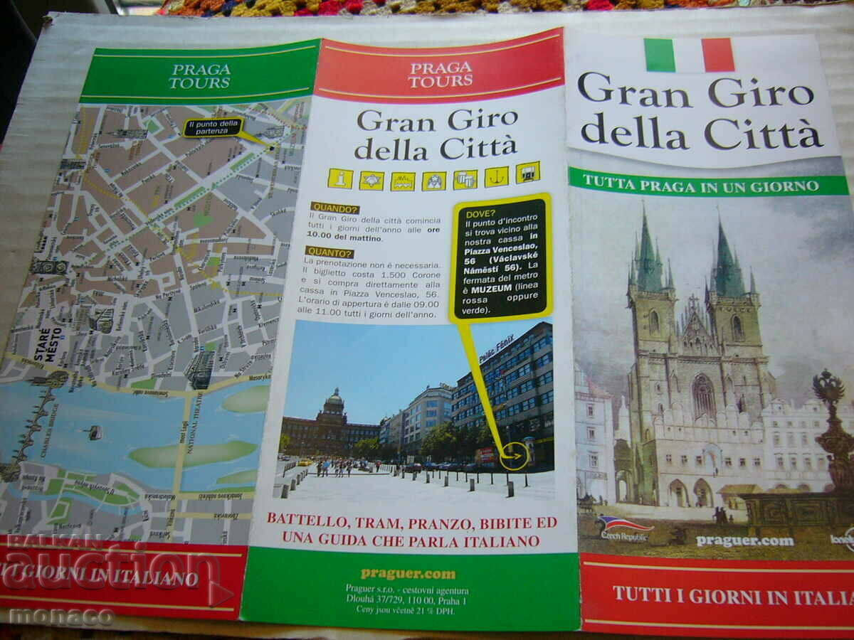 Auction Old brochure - Prague Tours Auction Old brochure - Prague Tours