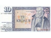 10 kroner 1961, Iceland