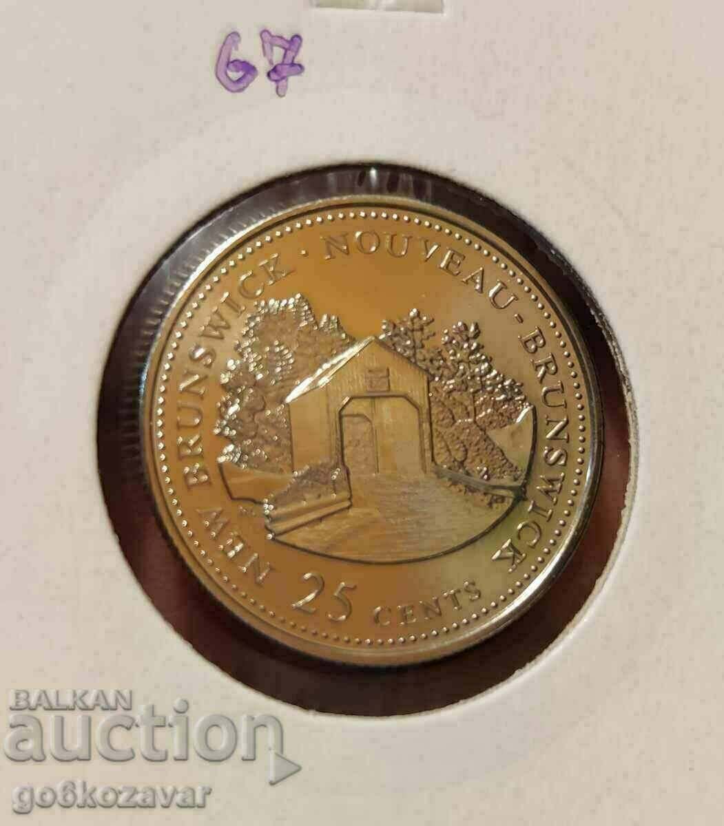 Канада 25 цента 1992г Юбилейни Мат-гланц UNC