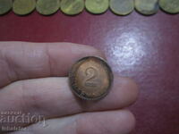 1995 2 pfennig letter D