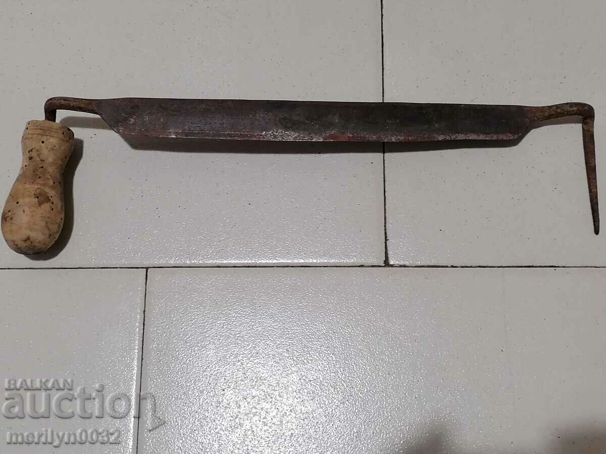 Old rudder wrought iron tool planer scraper - 6 Old rudder wrought iron tool planer scraper - 6