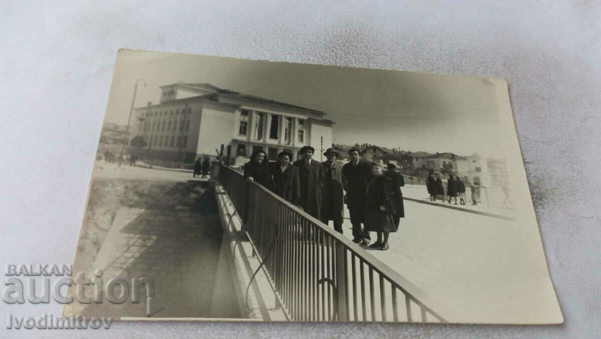 Photo Razgrad Men and women on the beach on a bridge 1953