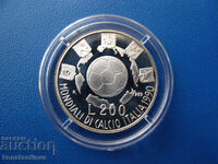 Italy 200 Lira 1989 UNC PROOF Rare