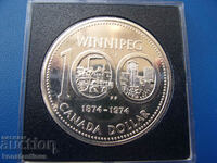 Canada 1 Dollar 1974 - 23.32 Grams Silver UNC Rare