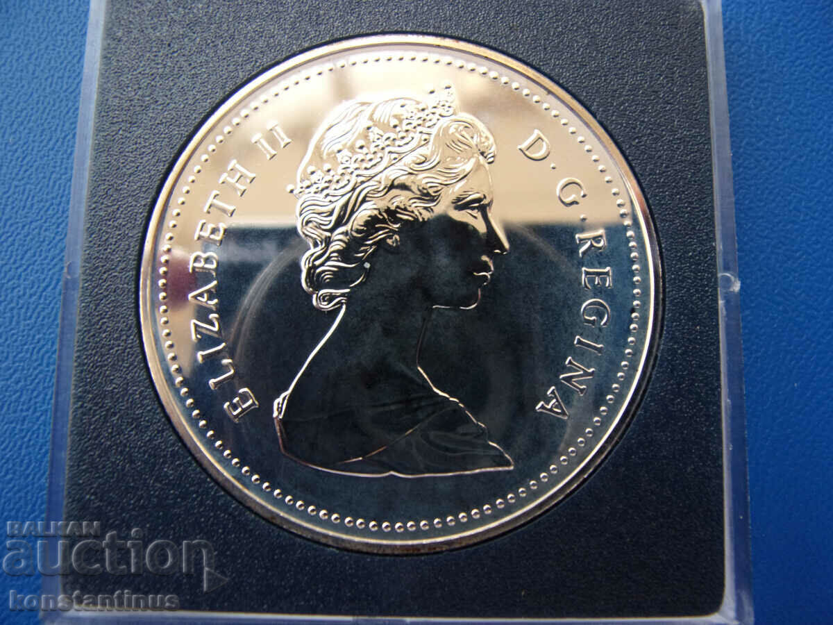 Canada 1 Dollar 1989 - 23.32 Grams Silver UNC Rare with price € 21.47 | 41.99 BGN Canada 1 Dollar 1989 - 23.32 Grams Silver UNC Rare with price € 21.47 | 41.99 BGN