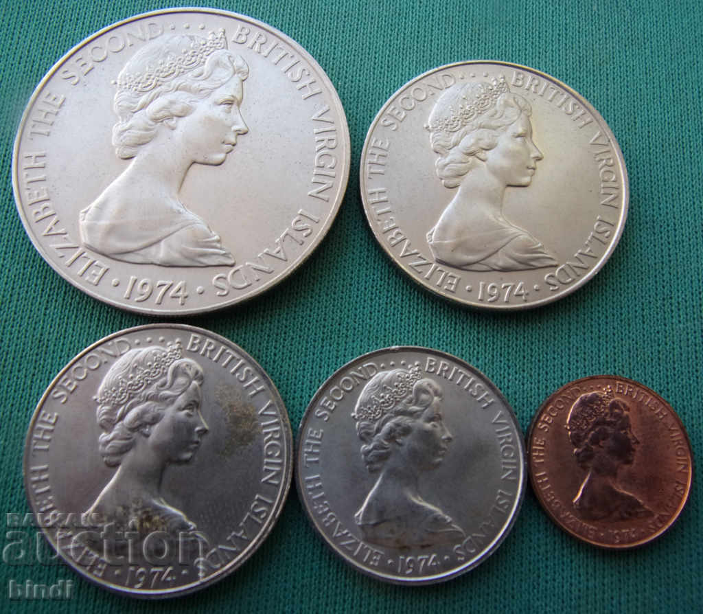Livrarea Insulele Virgine Britanice Set 1974 UNC Rare
