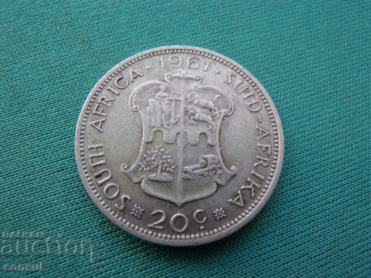 Africa de Sud 2 șilingi - 20 de cenți 1961 Rare cu preț € 17.90 | 35.01 BGN