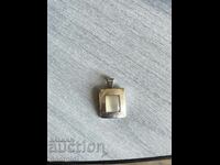 Silver pendant with natural stone. #2902
