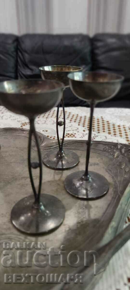 Auction Antique Silver Plated German Service WMF Auction Antique Silver Plated German Service WMF